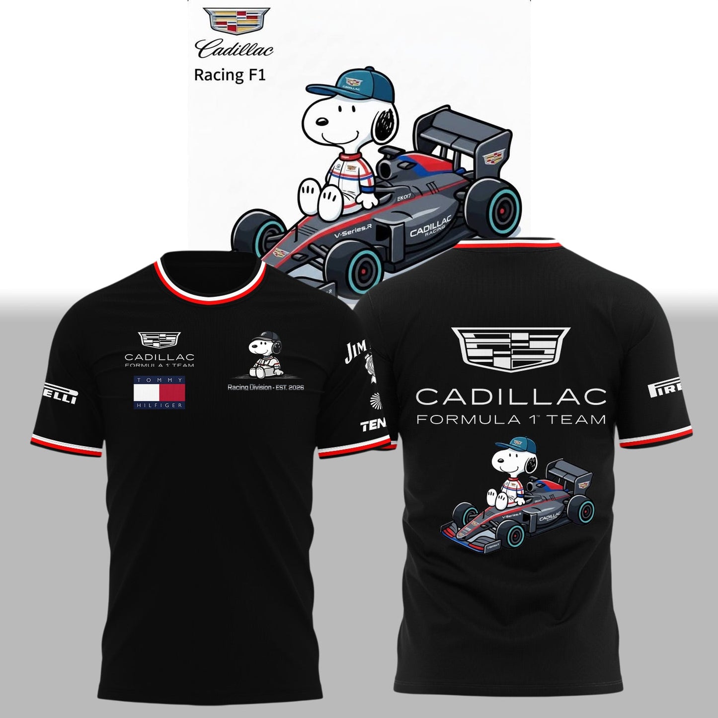 Cadillac Formula 1 x Snoopy Limited Edition Combo Tshirt