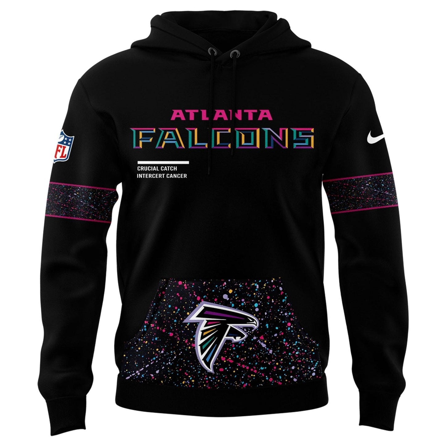 Atlanta Falcons Black 2025 NFL Crucial Catch Limited Edition Hoodie