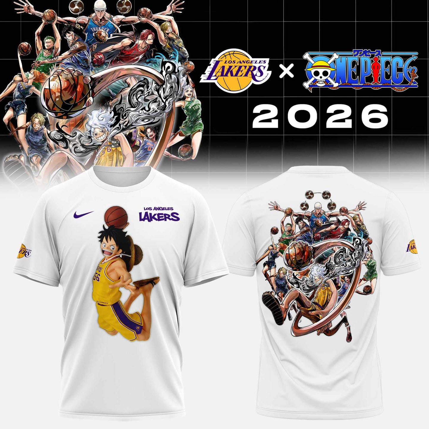 Los Angeles Lakers x One Piece 2026 Uniform