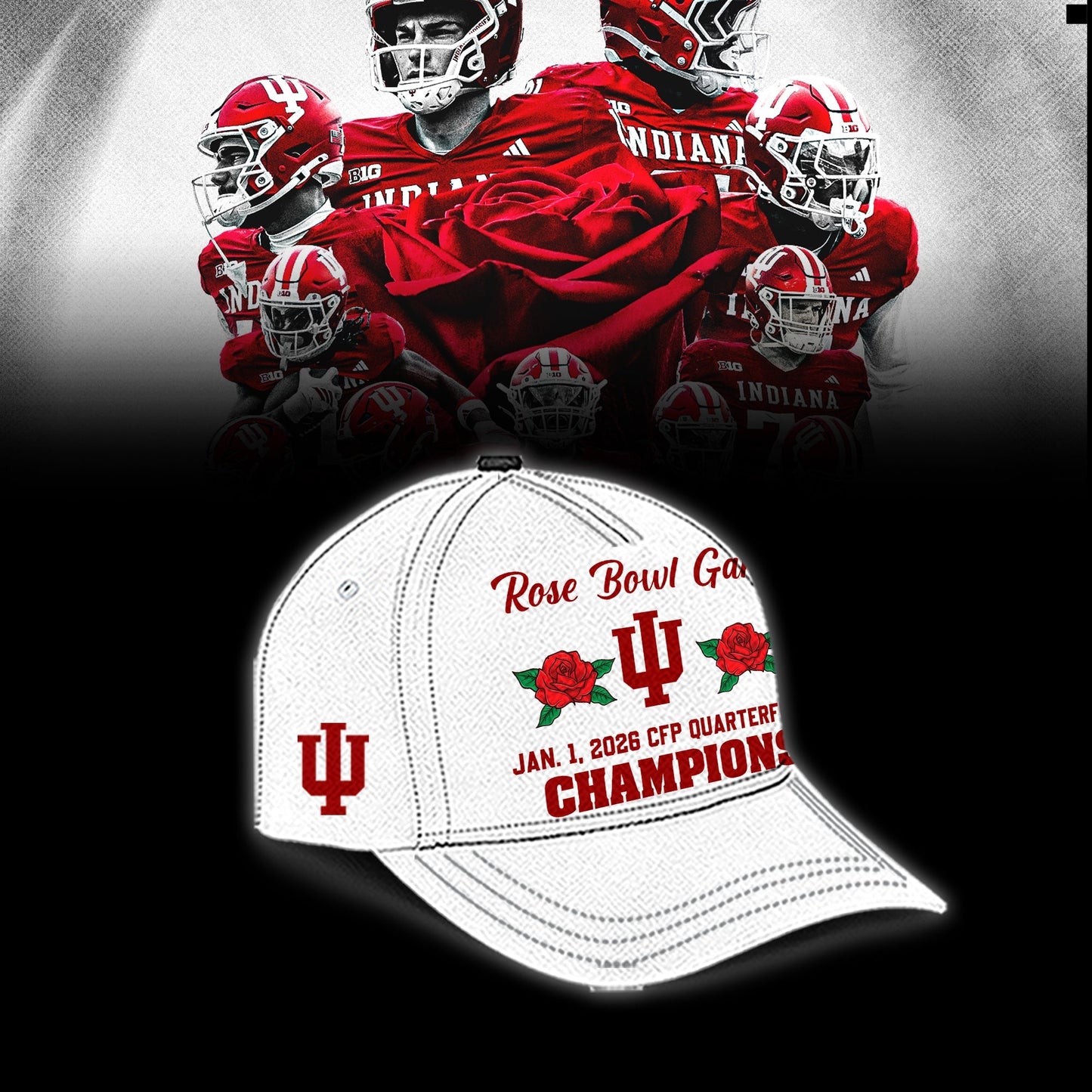 Indiana Hoosiers Rose Bowl Champions Combo Hoodie