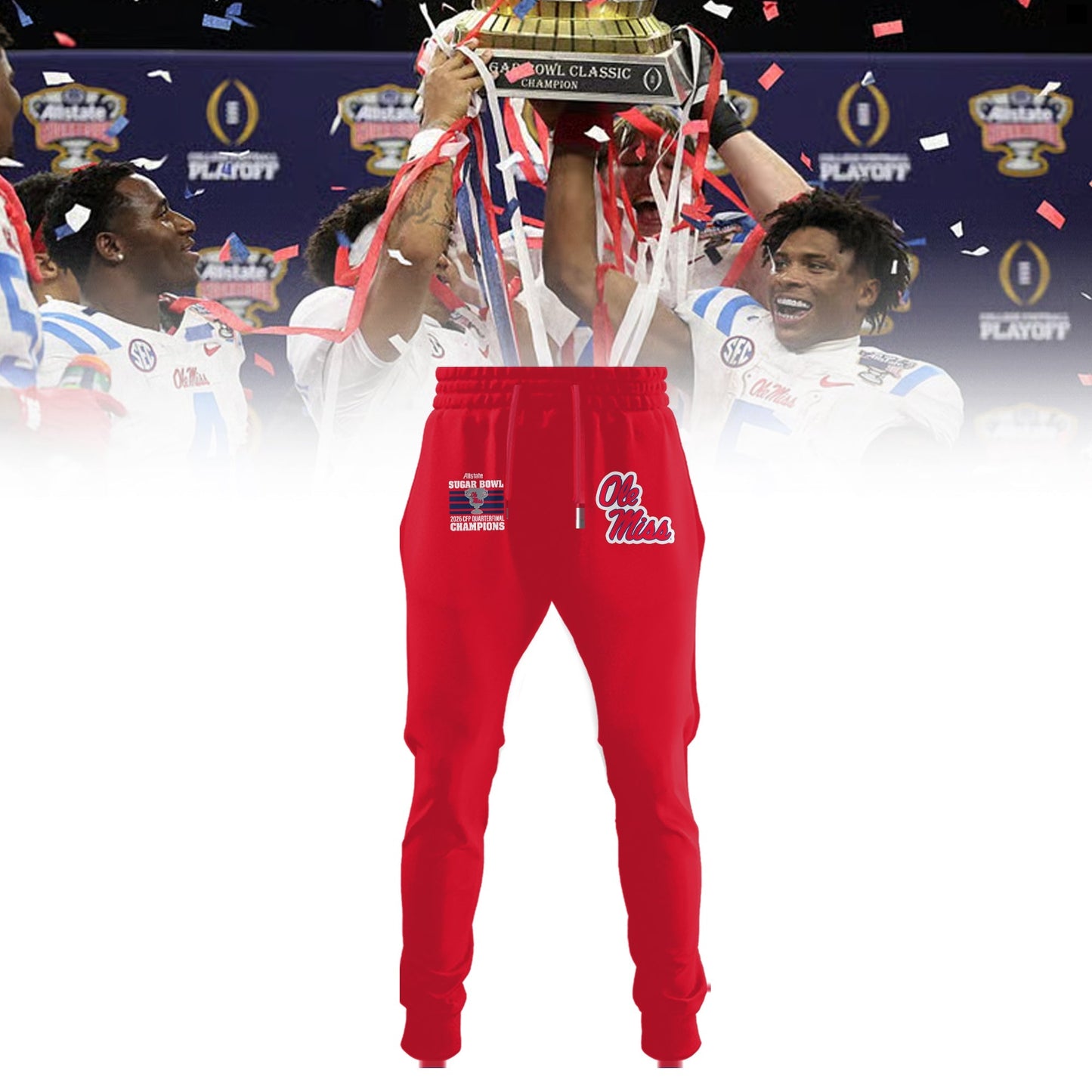 Ole Miss Rebels 2026 Sugar Bowl Champions Limited Edition Combo Hoodie