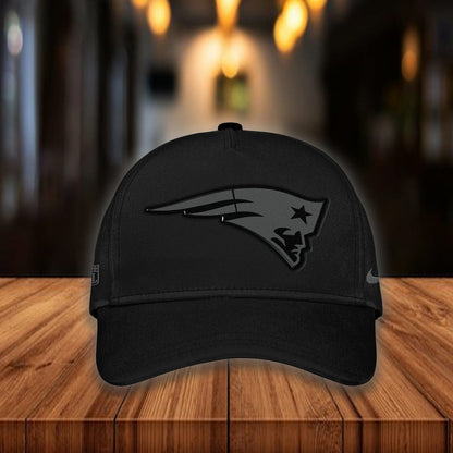 New England Patriots Back In Black Half Zip Hoodie