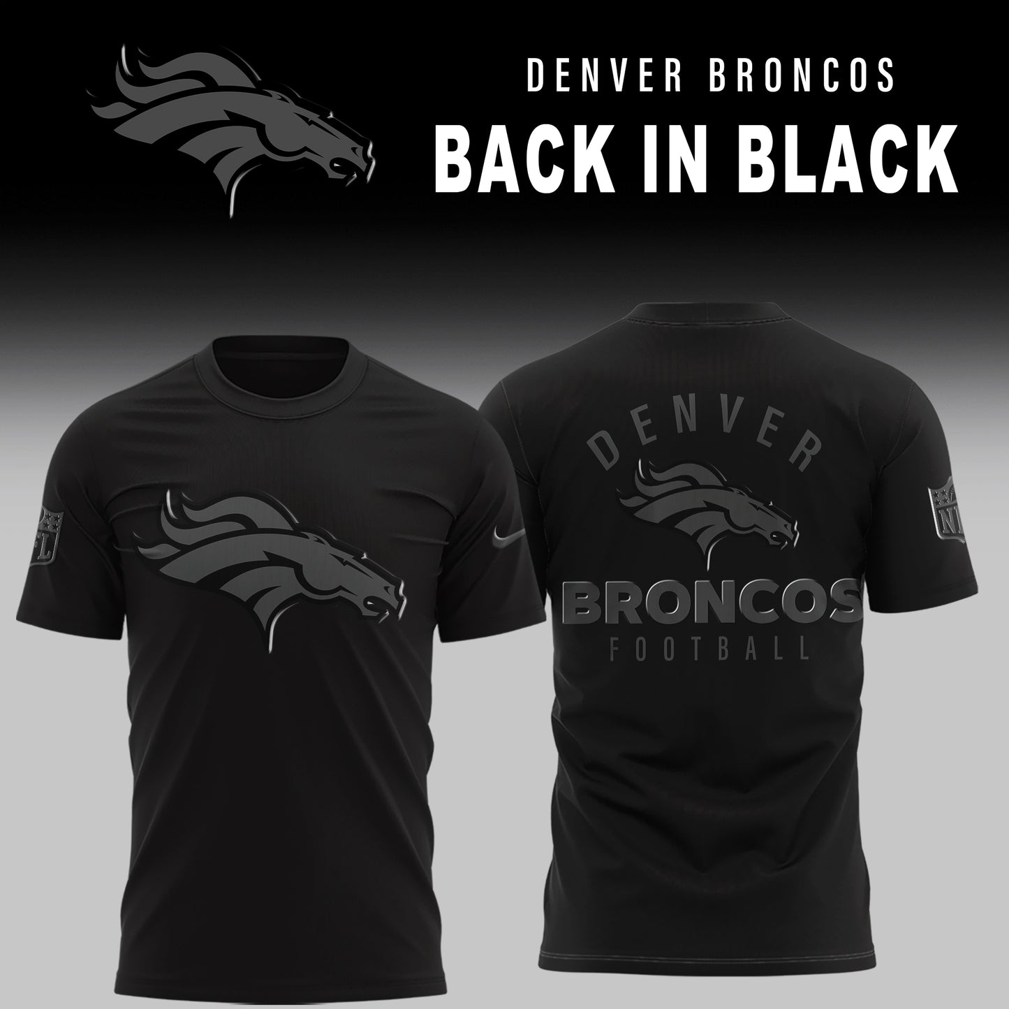 Denver Broncos 2025 Back In Black Limited Edition T-Shirt
