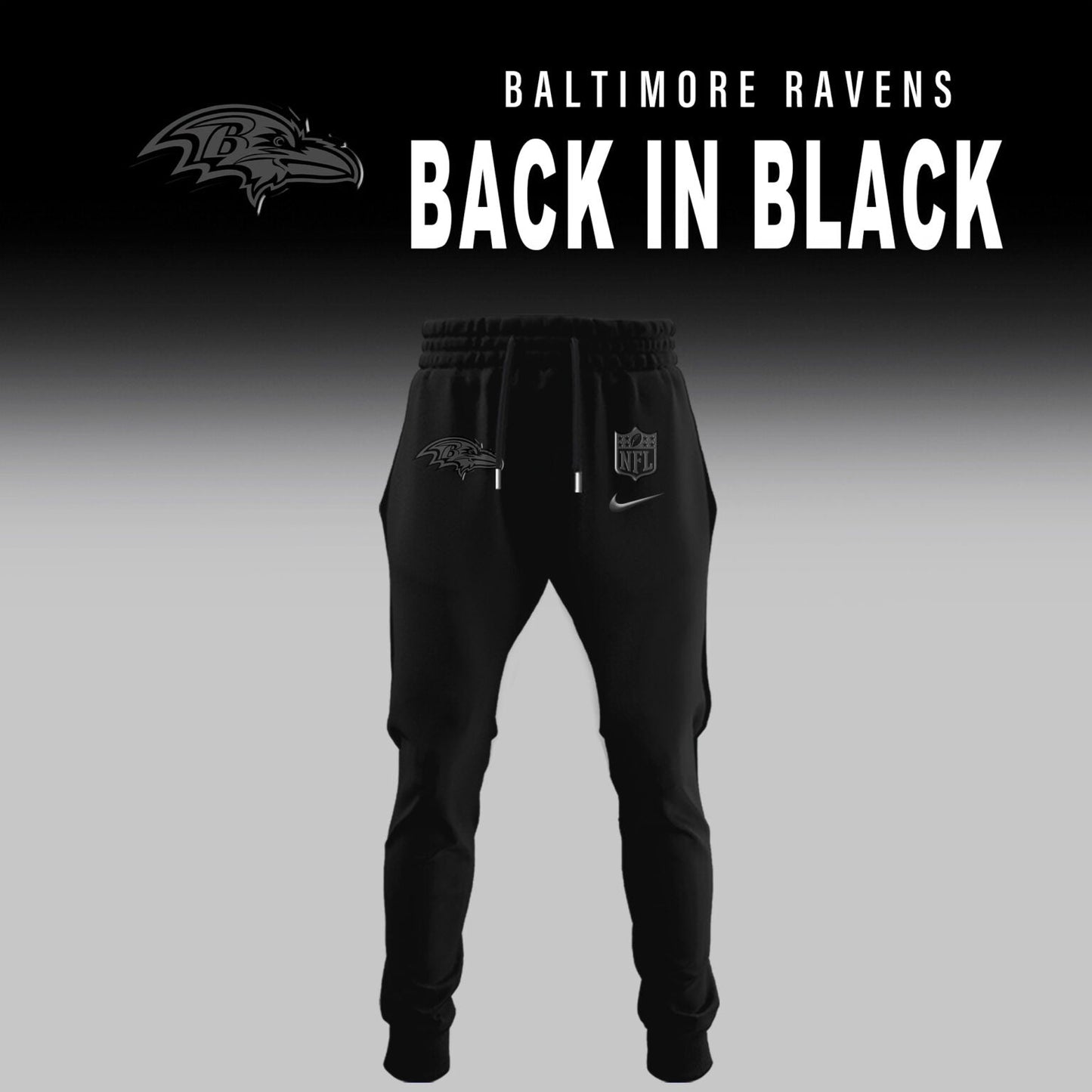Baltimore Ravens 2025 Back In Black Limited Edition Combo TShirt