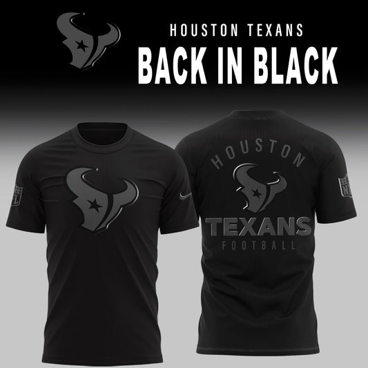 Houston Texans 2025 Back In Black Limited Edition Combo TShirt