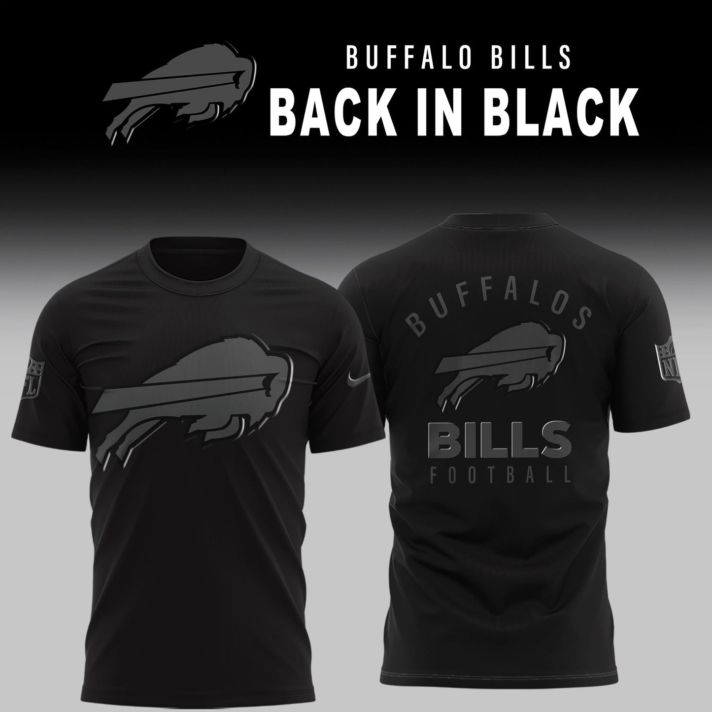 Buffalo Bills 2025 Back In Black Limited Edition Combo TShirt