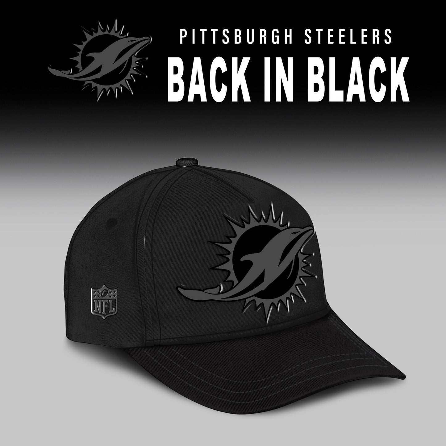 Miami Dolphins BACK IN BLACK 2025 Combo T-Shirt