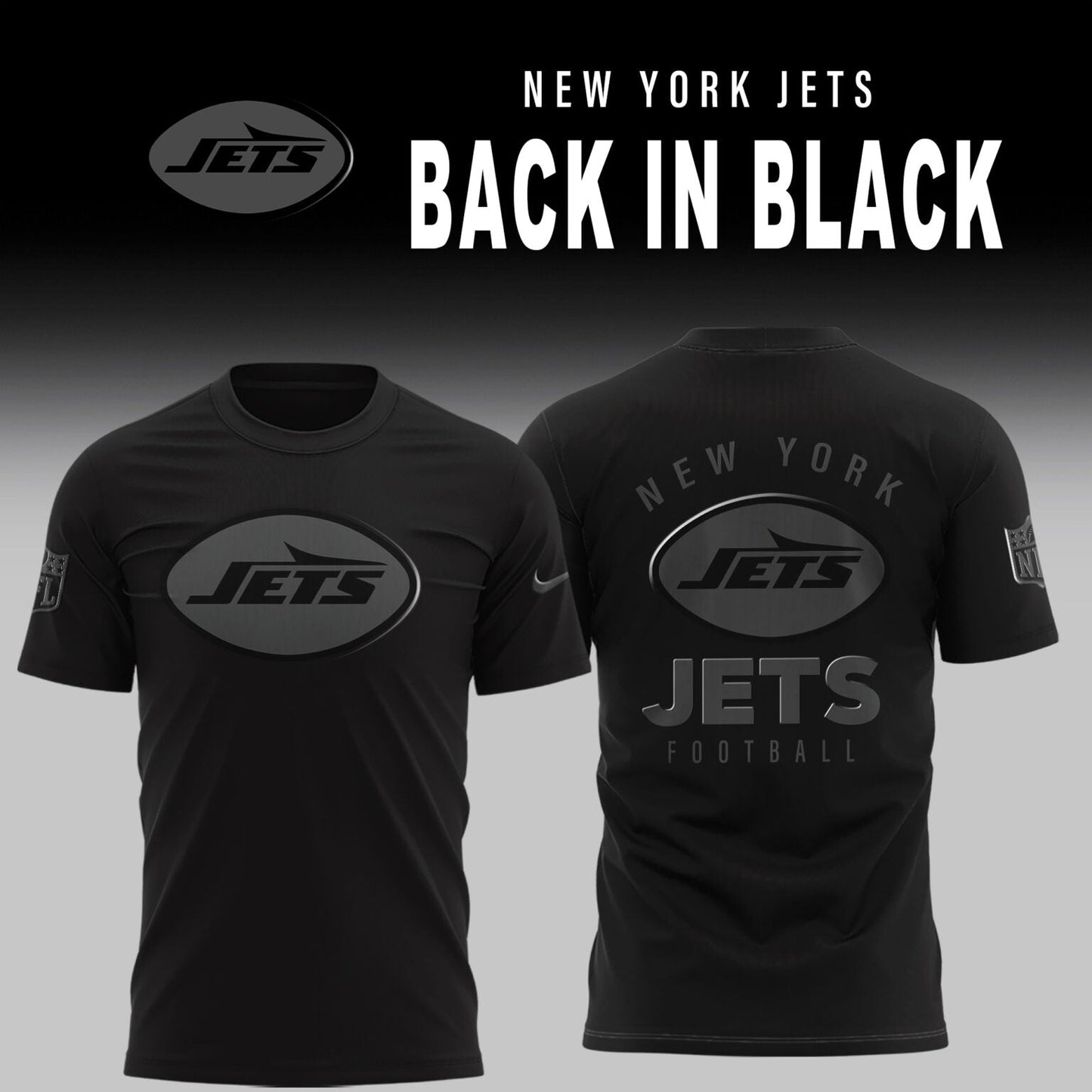 New York Jets 2025 Back In Black Limited Edition Combo TShirt