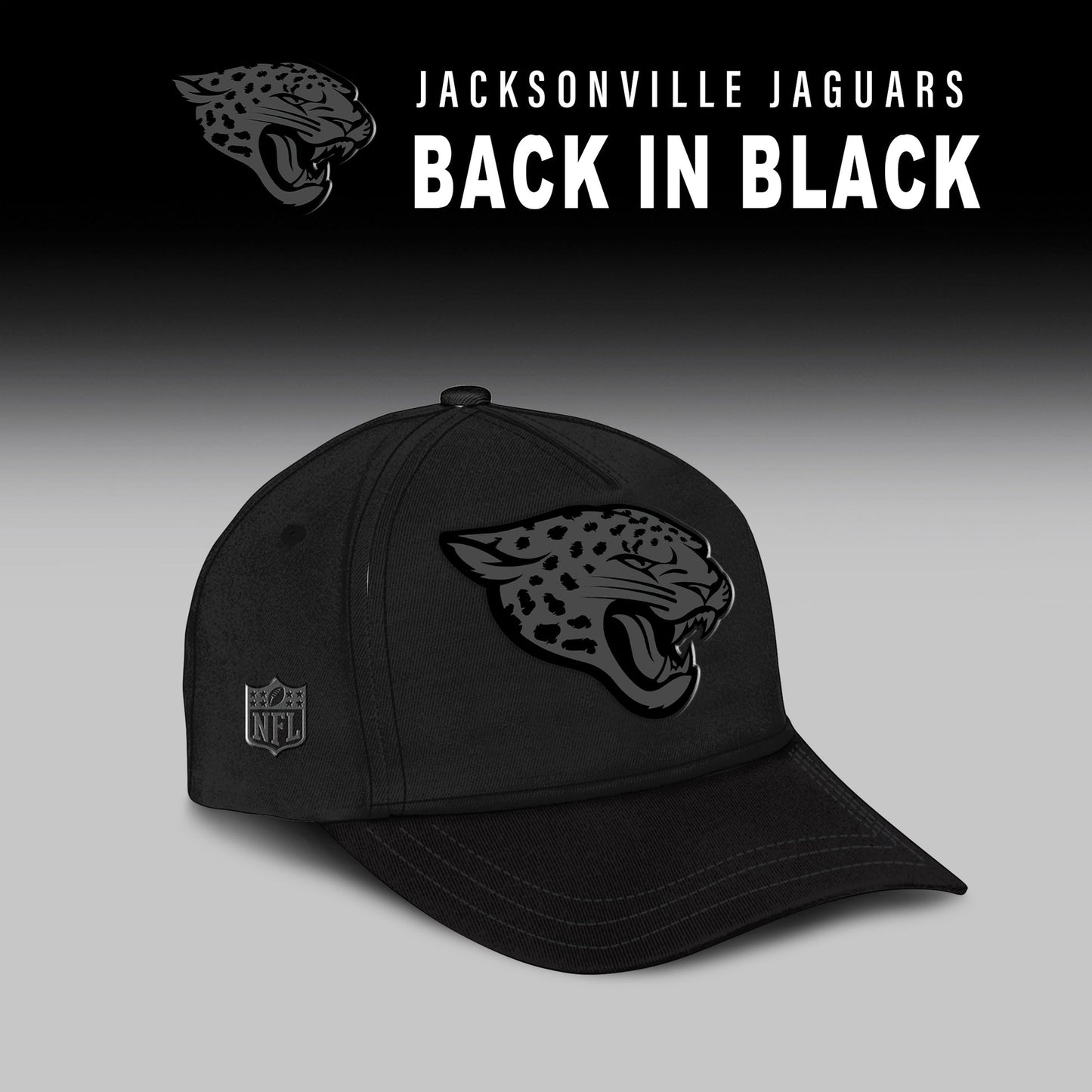 Jacksonville Jaguars Back In Black Half Zip Hoodie