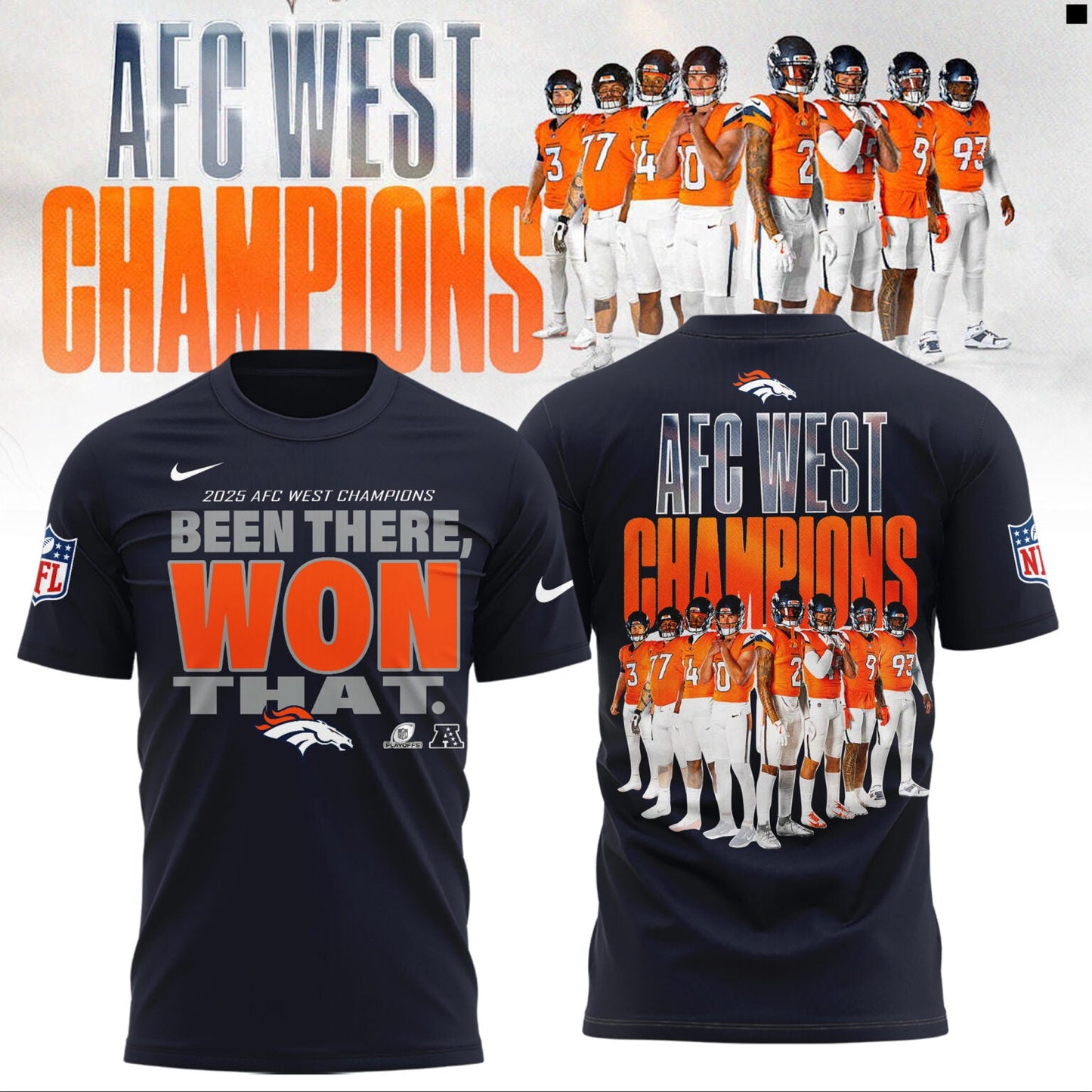 Denver Broncos “ 2025 AFC West Champions Shirt