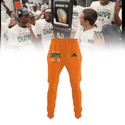Miami Hurricanes College Football Playoff 2025 Fiesta Bowl Champions Combo T-Shirt