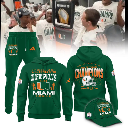 Miami Hurricanes CFP 2026 Fiesta Bowl Champions Limited Edition Hoodie