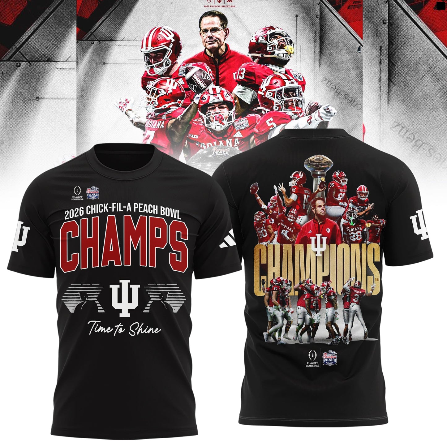 Indiana Hoosiers Peach Bowl Champion 2026 Shirt