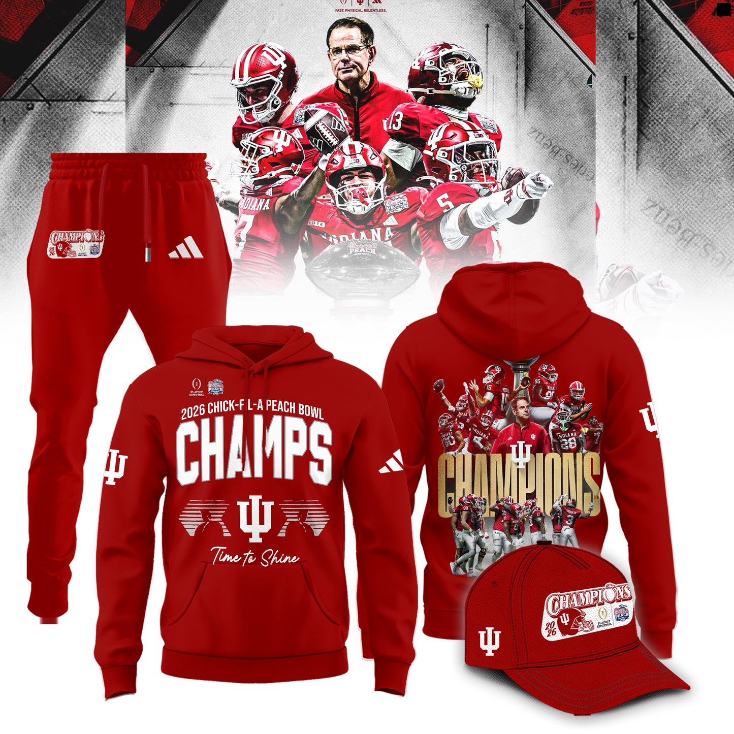 Indiana Hoosiers 2026 Peach Bowl Champions Limited Hoodie