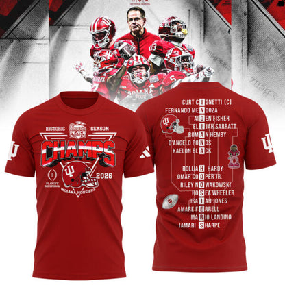 Indiana Hoosiers Peach Bowl Champion 2026 Shirt