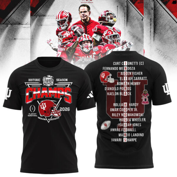 Indiana Hoosiers Peach Bowl Champion 2026 Shirt