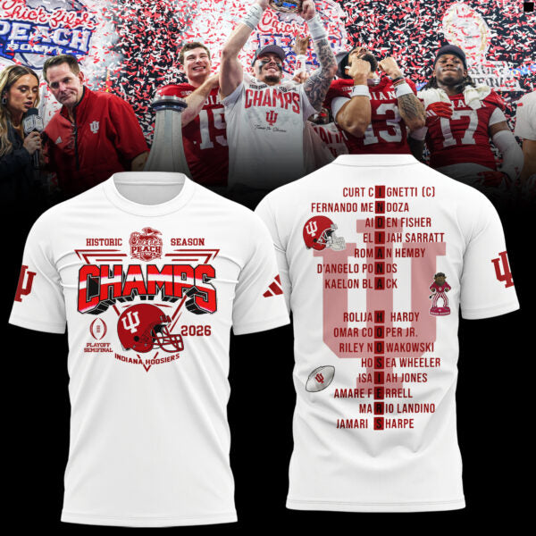 Indiana Hoosiers Peach Bowl Champion 2026 Shirt