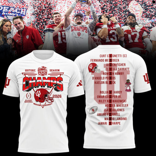 Indiana Hoosiers Peach Bowl Champion 2026 Shirt