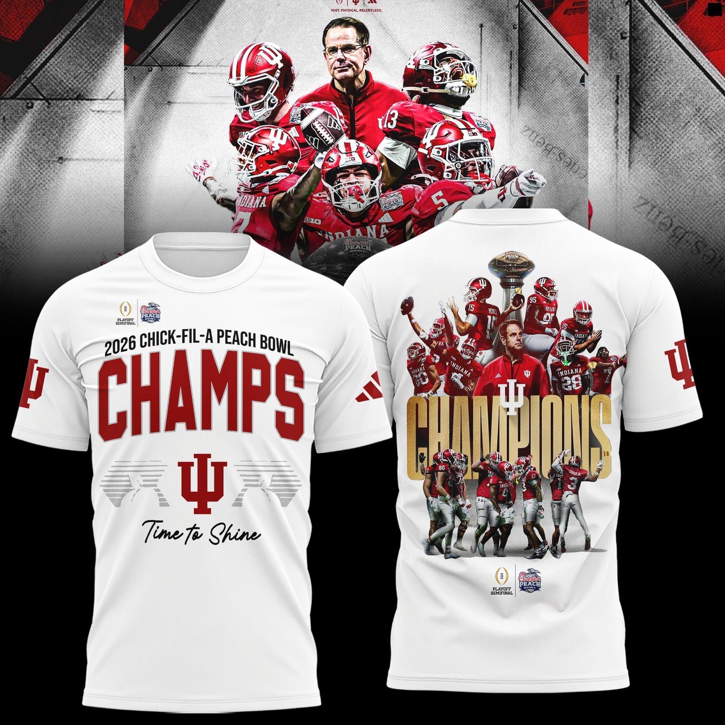 Indiana Hoosiers Peach Bowl Champion 2026 Shirt