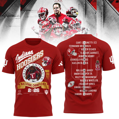Indiana Hoosiers National Champions 2025/26 T-Shirt