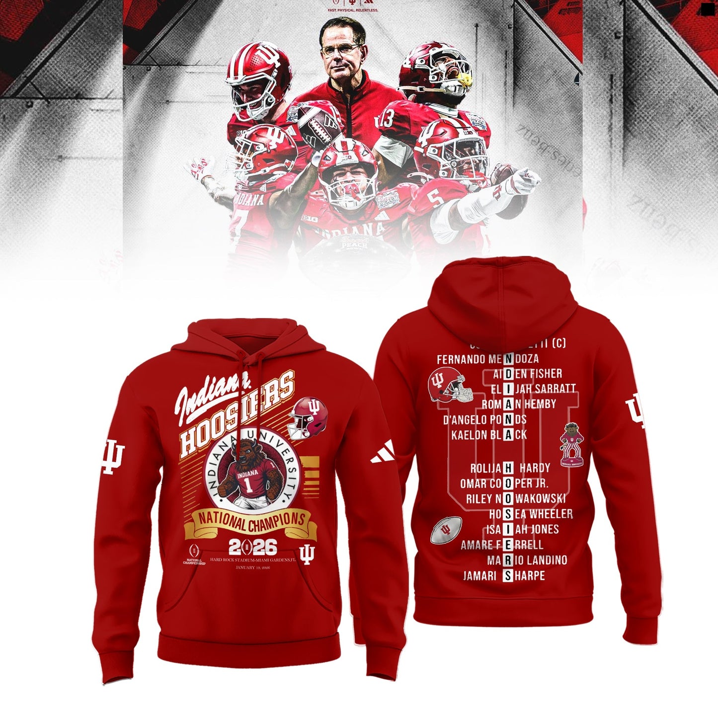 Indiana Hoosiers National Champions 2025/26 Hoodie