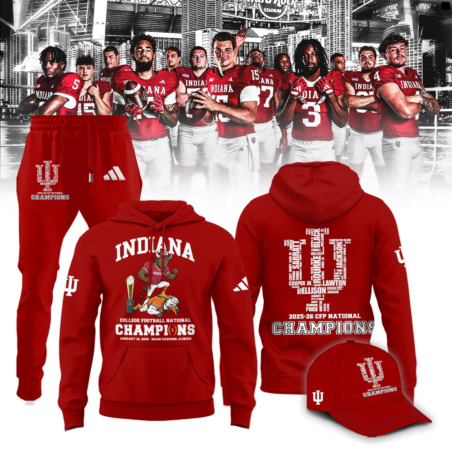 Indiana Hoosiers National Champions 2025/26 Hoodie
