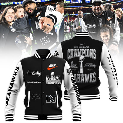 Seattle Seahawks Super Bowl LX Champions Bomber Jacket