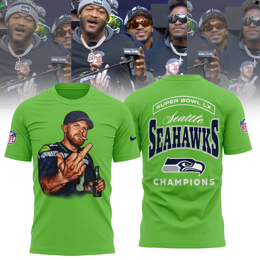 Seattle Seahawks Sam Darnold Middle Finger Limited Edition T-Shirt