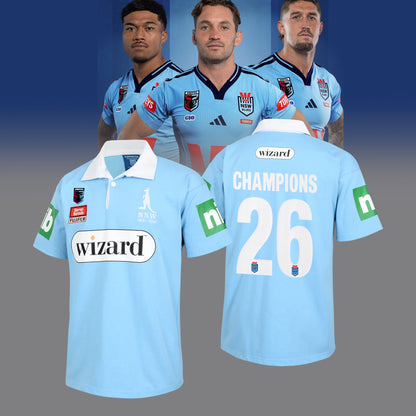 Limited Edition NSW Blues 2026 State Of Origin Champions Shirt