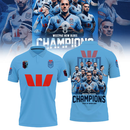 Limited Edition NSW Blues 2026 State Of Origin Champions Shirt