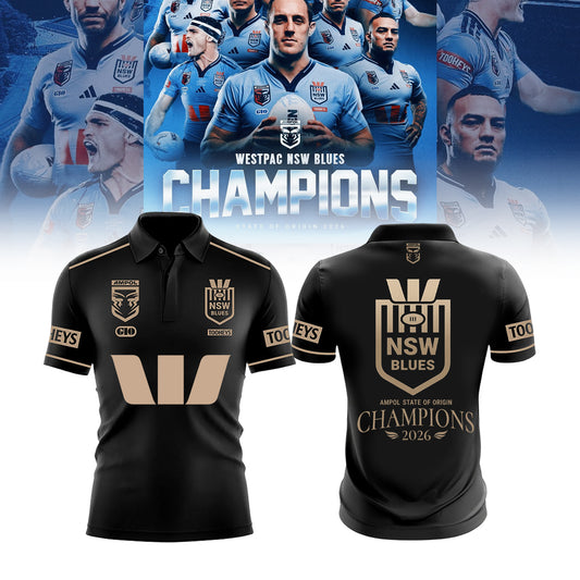 Limited Edition NSW Blues 2026 State Of Origin Champions Polo