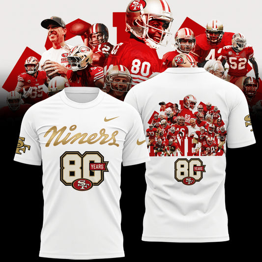 Limited Edition San Francisco 49ers 80th Anniversary T-Shirt
