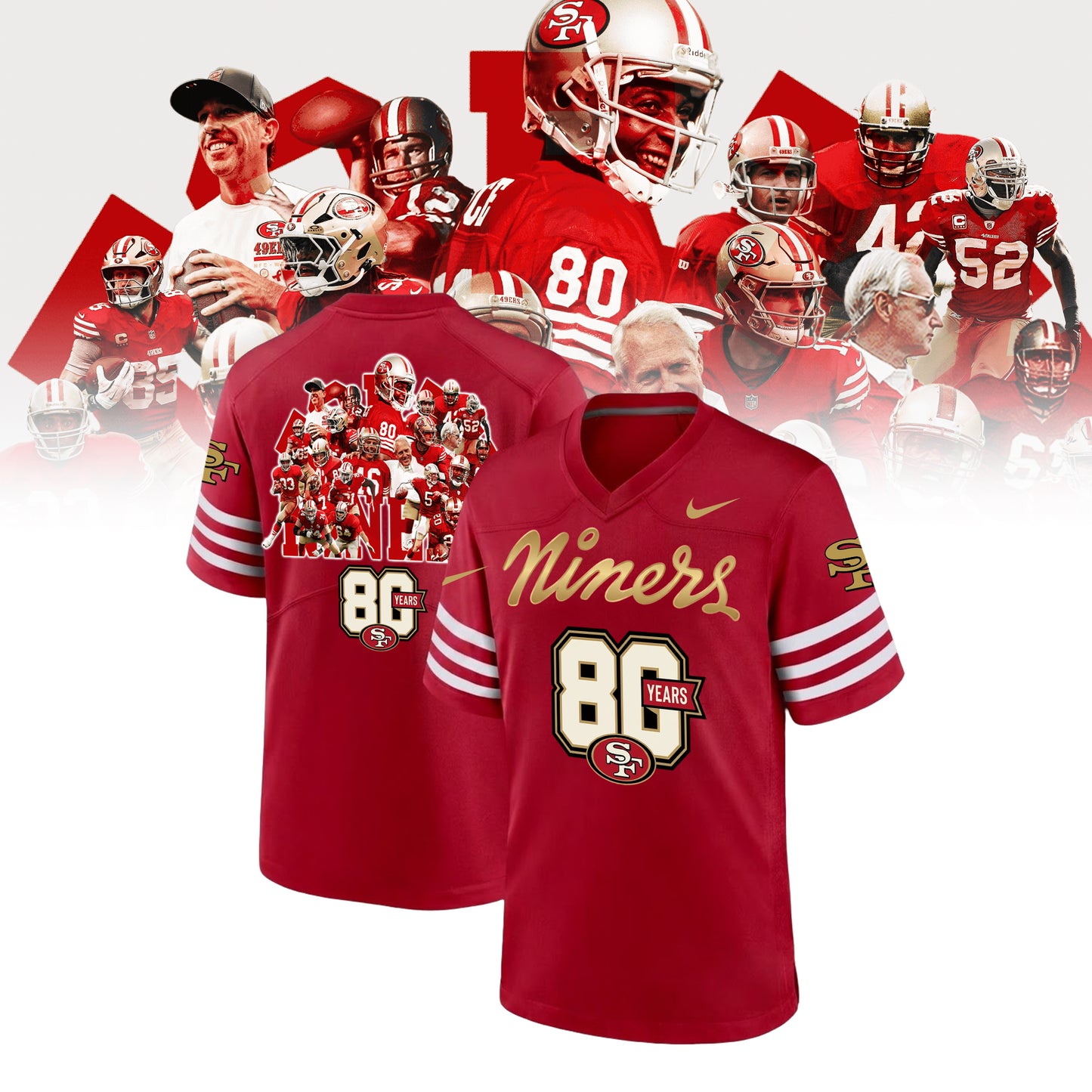 Limited Edition San Francisco 49ers 80th Anniversary Jersey