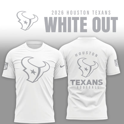 Houston Texans Bold White New Special Edition T-shirt
