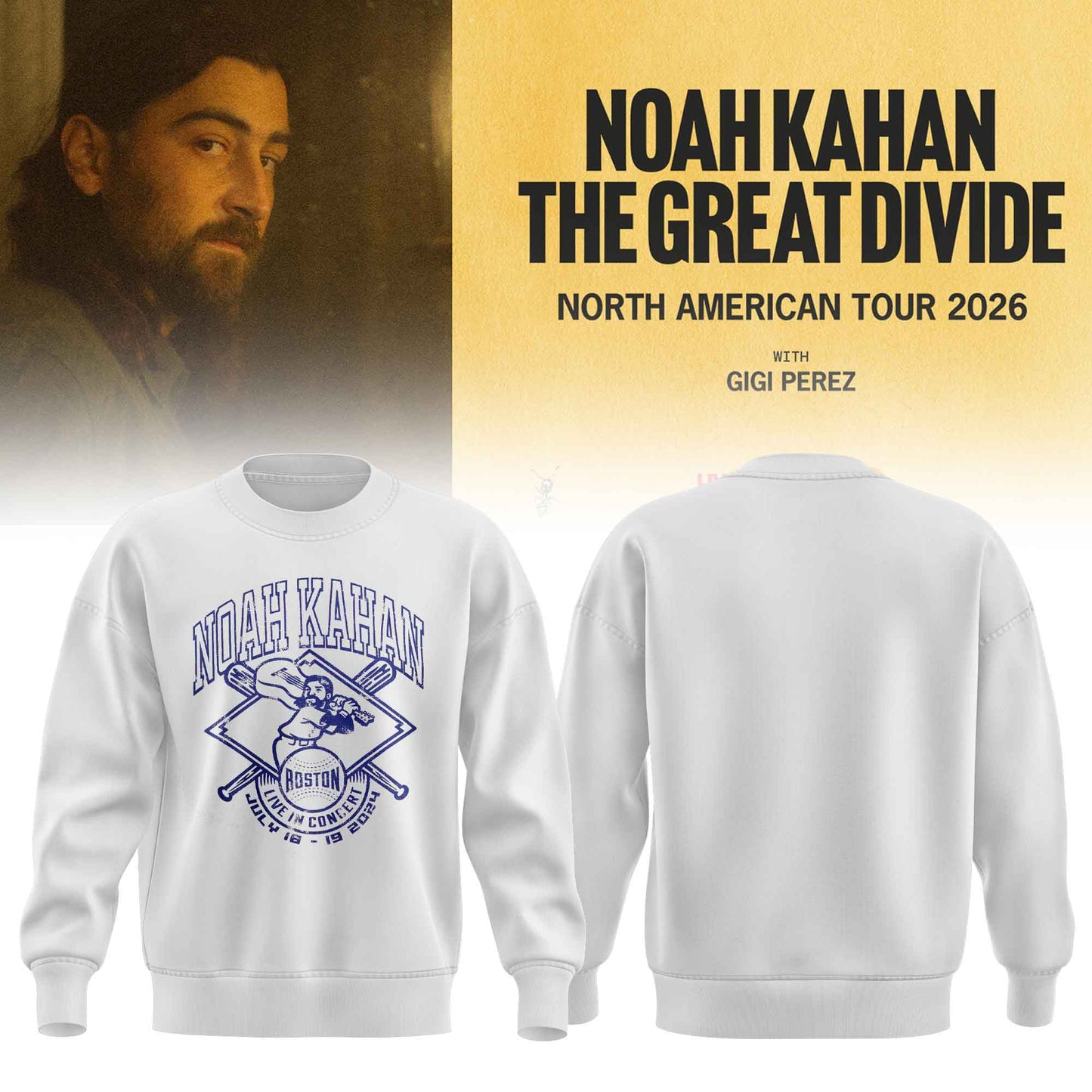 Noah Kahan “ The Great Divide Tour Merch Limited Sweater