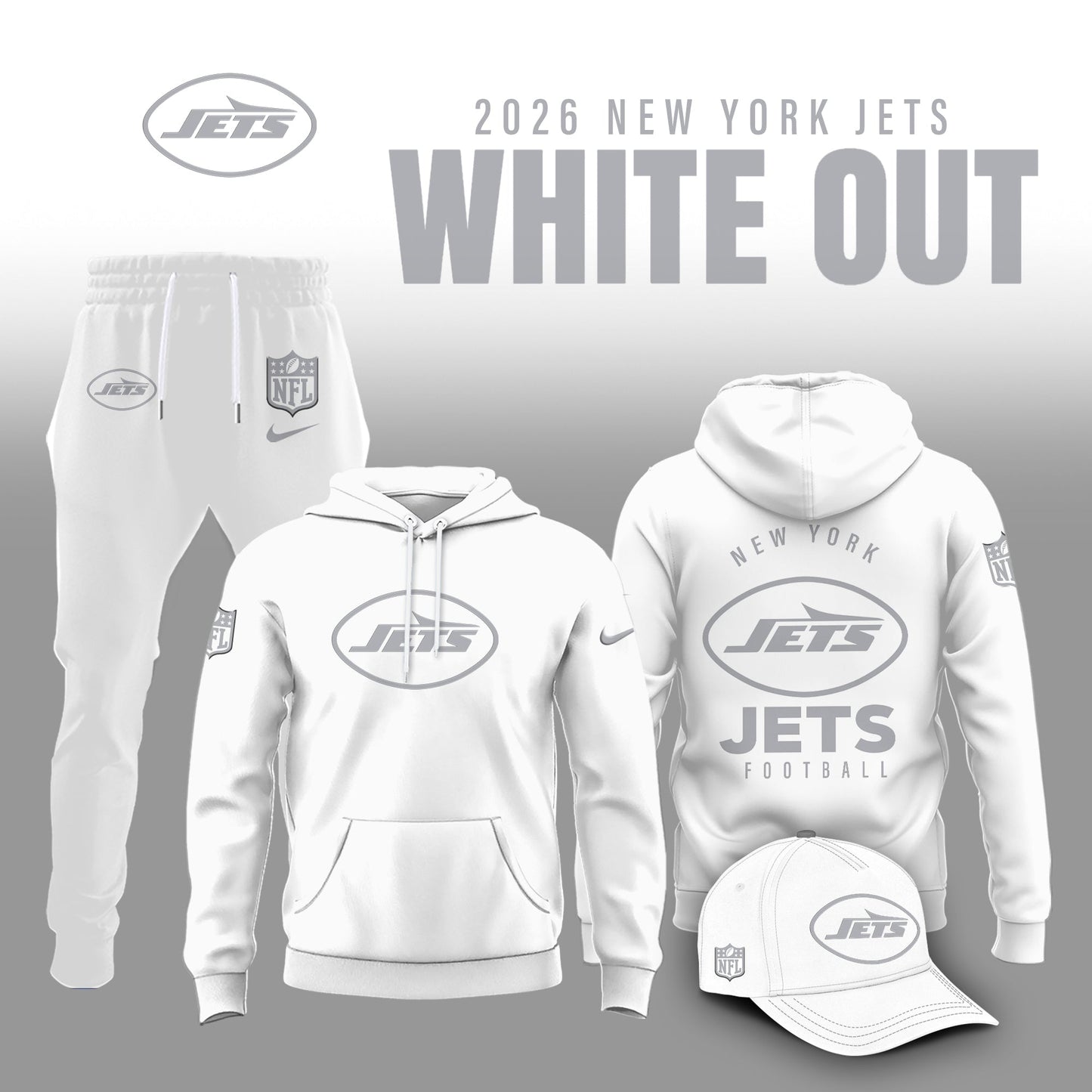 New York Jets 2026 White Out Limited Edition Hoodie