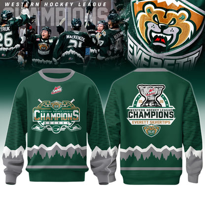 Everett Silvertips Champions Western Hockey League 2026 Sweatshirt Limited Edition
