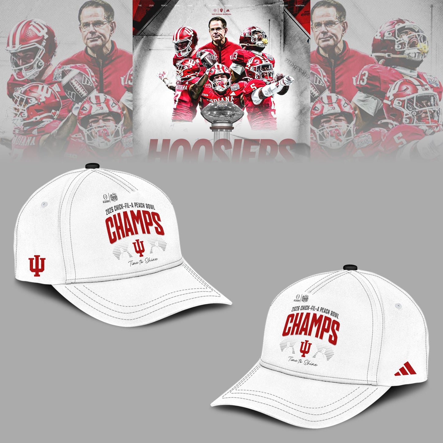 Indiana Hoosiers 2026 Peach Bowl Champions Limited Hoodie