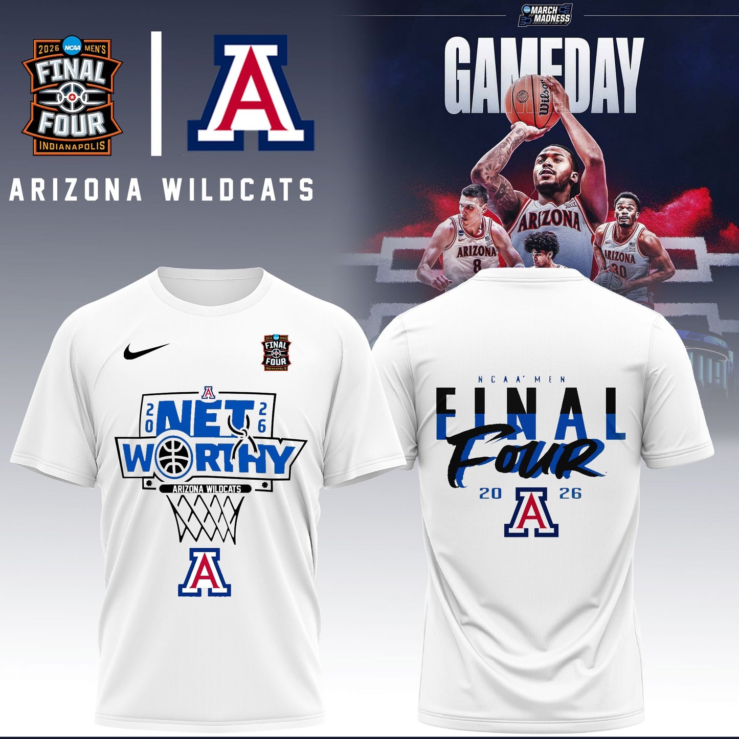 ARIZ Men™s Basketball 2026 Five Four Tshirt Limited Edition