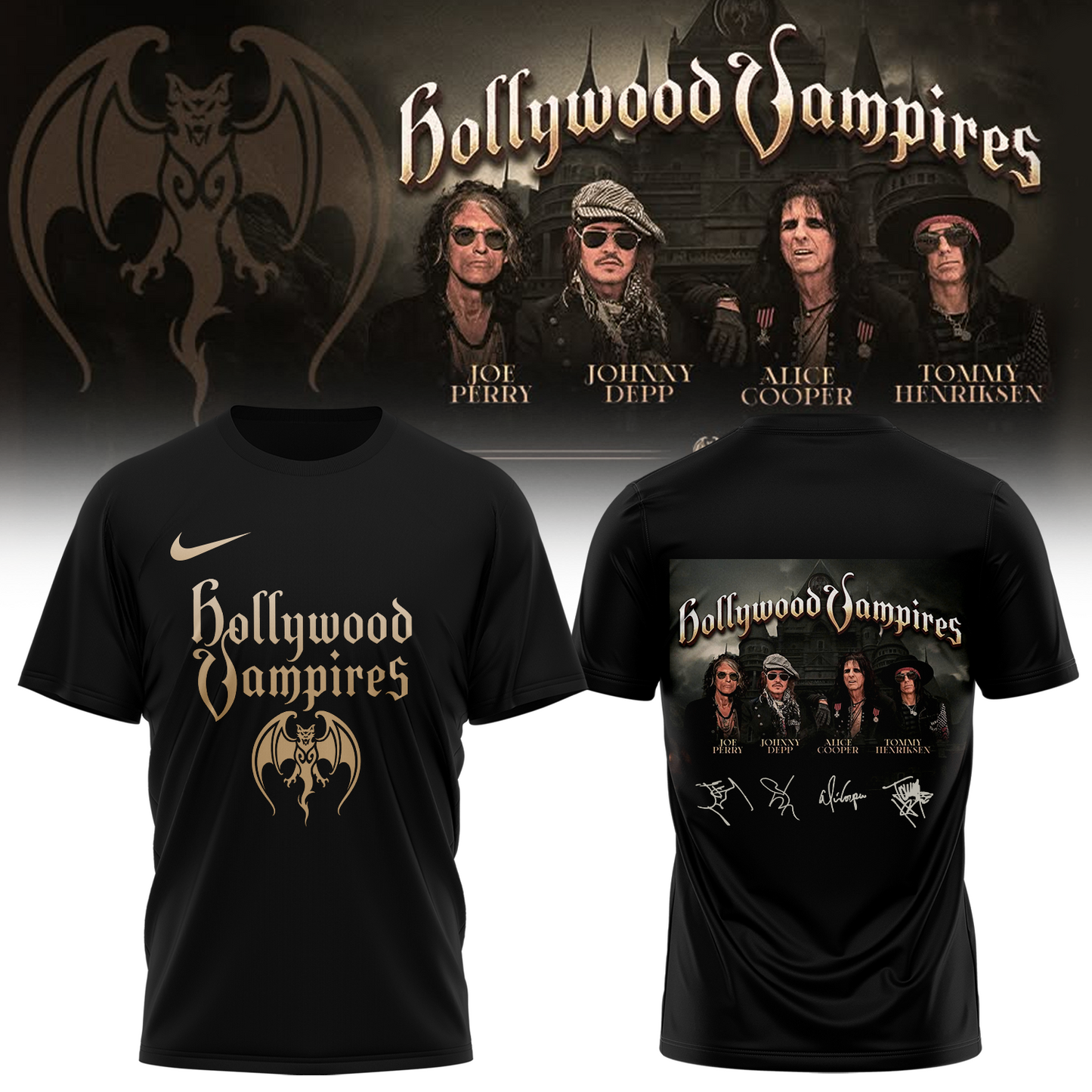 Hollywood Vampires World Tour 2026 Signed – Shirt