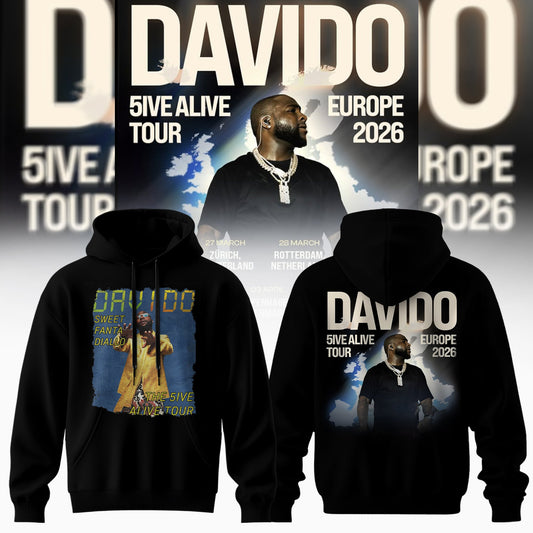 Davido “ 5IVE ALIVE TOUR “ EUROPE 2026 Collection