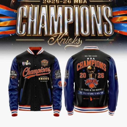 New York Knicks 2026 NBA Champions Bomber Jacket