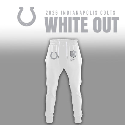 Indianapolis Colts 2026 White Out Limited Edition Hoodie