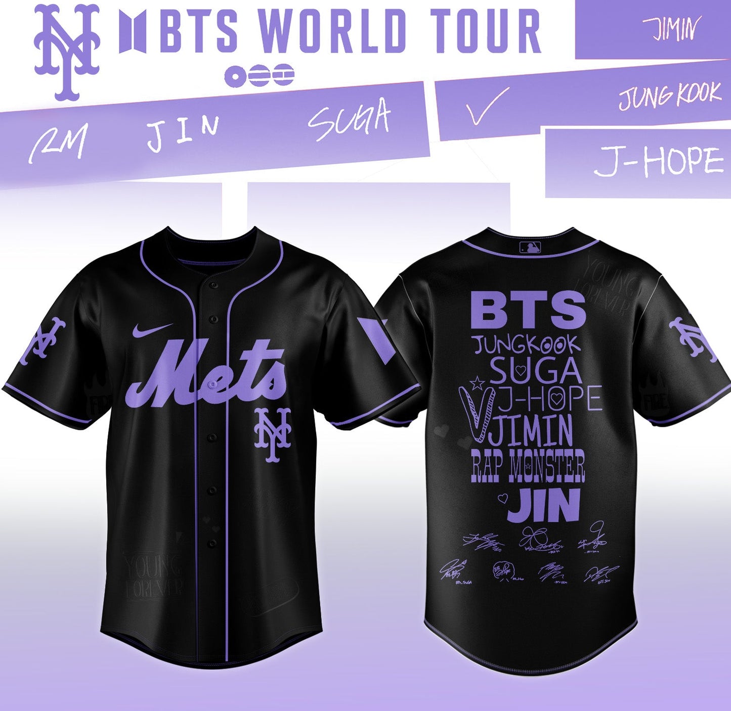 MLB All Team X BTS COMEBACK & WORLD TOUR 2026 Limited Edition “ Jersey