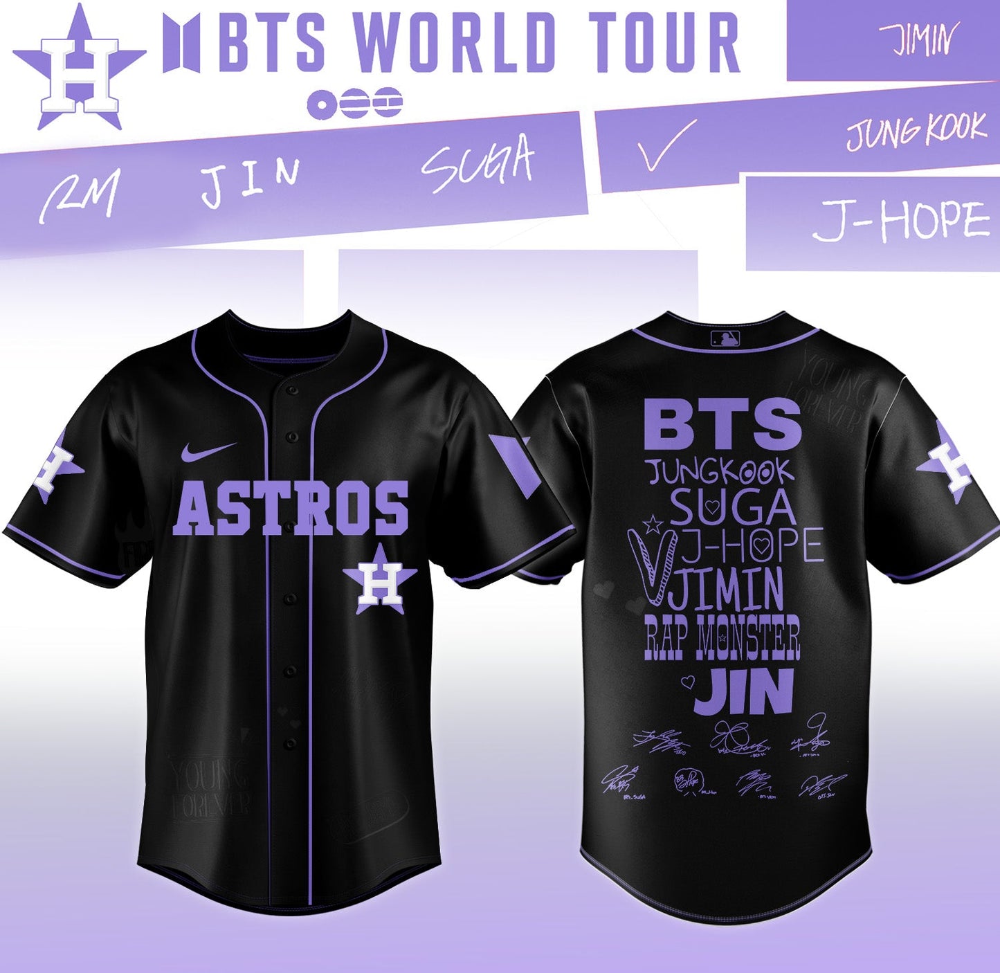 MLB All Team X BTS COMEBACK & WORLD TOUR 2026 Limited Edition “ Jersey
