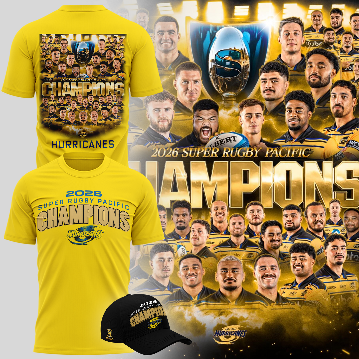 Hurricanes Rugby Super Rugby Pacific Champions for 2026 T-shirt