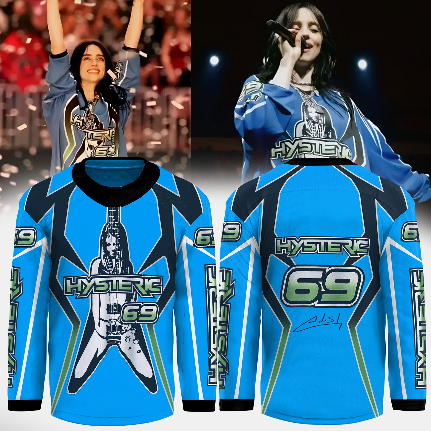 Billie Eilish Hit Me Hard and Soft: The Tour Hockey Jersey