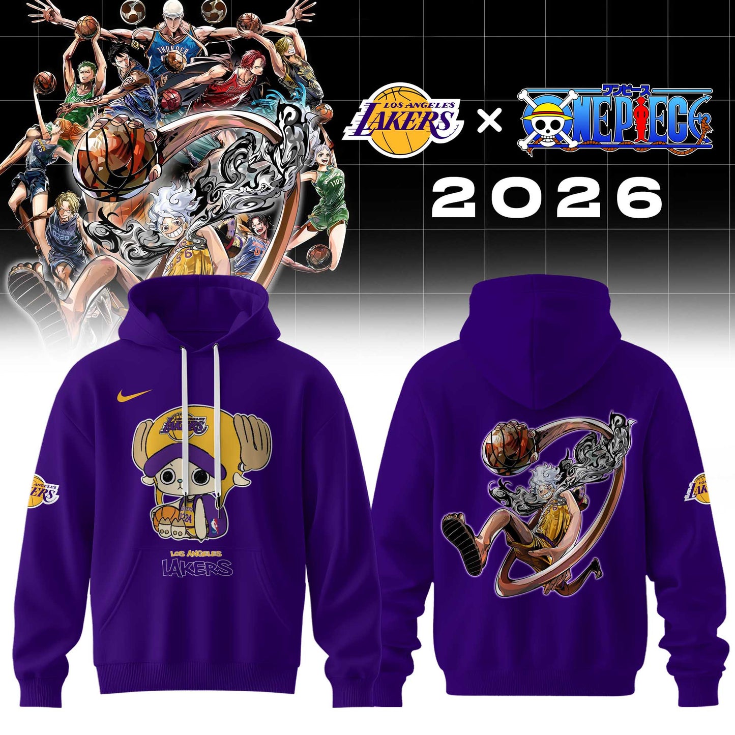 Los Angeles Lakers x One Piece 2026 Uniform