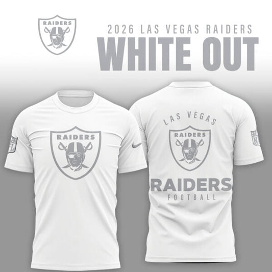 Las Vegas Raiders 2026 White Out Limited Edition Shirt