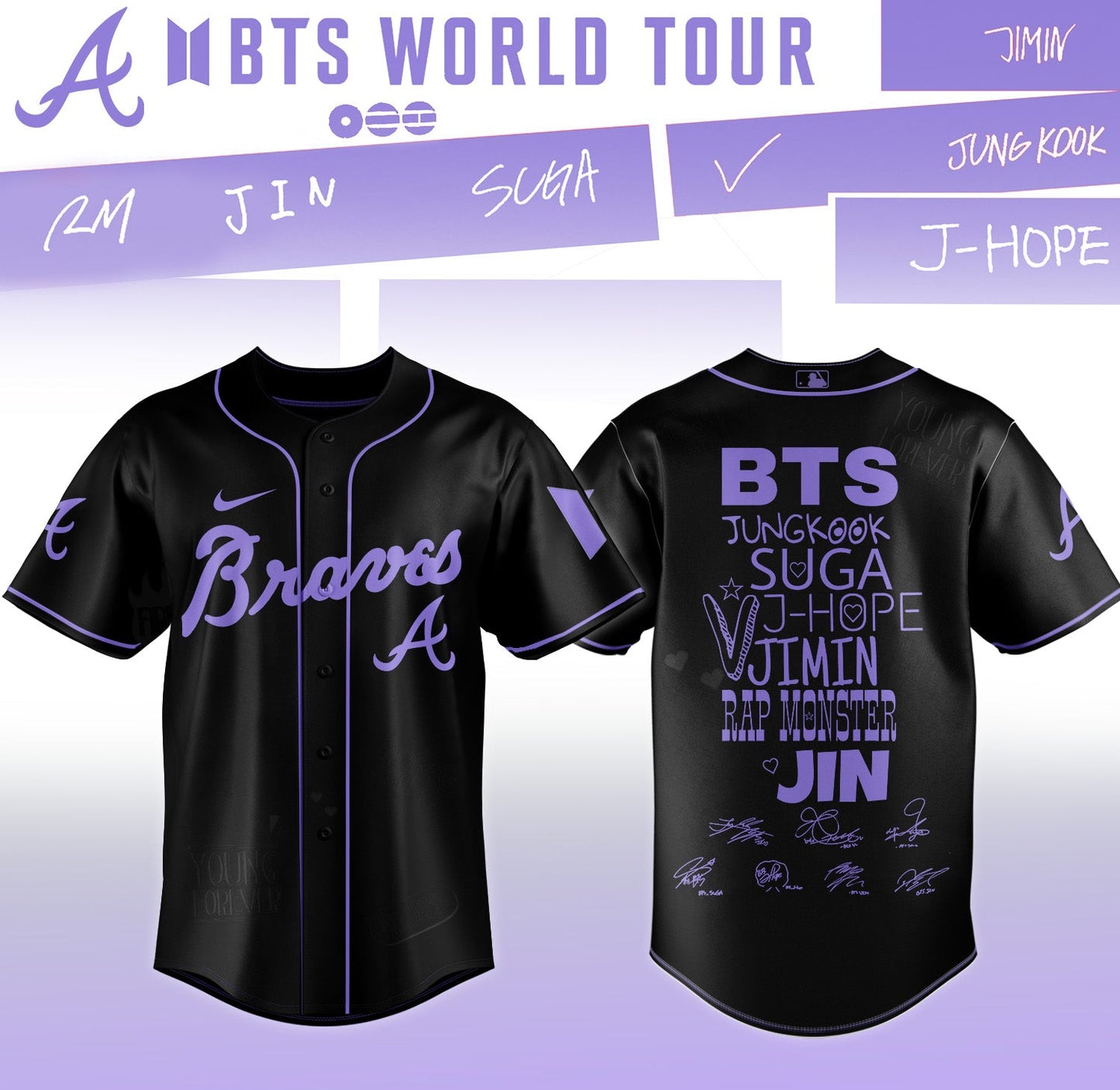 MLB All Team X BTS COMEBACK & WORLD TOUR 2026 Limited Edition “ Jersey